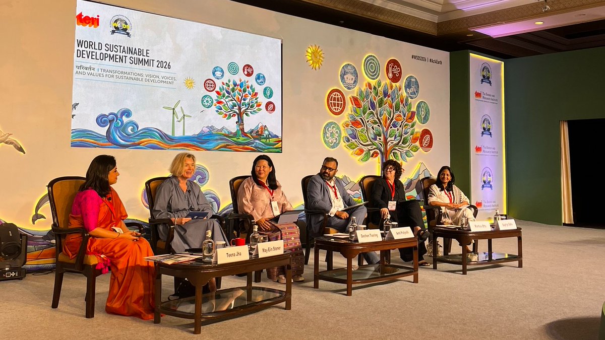 norwayinindia's tweet photo. On Day 2, 🇳🇴Ambassador May-Elin Stener @NorwayAmbIndia joined the plenary “Transformations through and for Nature,” highlighting how #naturebased solutions strengthen #climate resilience and restore ecosystems. Together, we can scale solutions for a more sustainable future. (2/2) https://t.co/g7Ona7xy0N