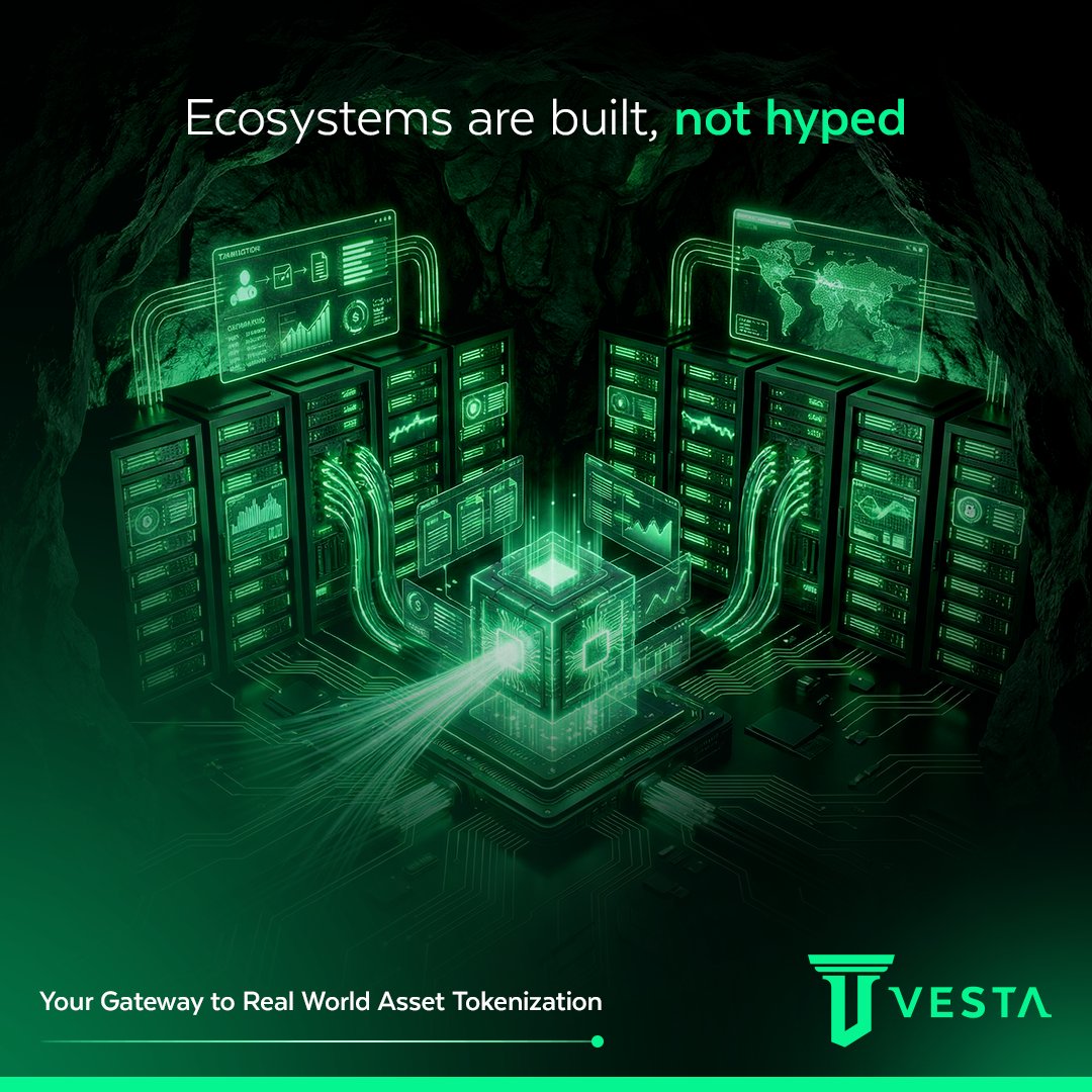 VestaRWA's tweet image. Ecosystems aren’t built on noise.
They’re built on infrastructure. 🏗️
Real utility. Real partnerships. Real execution. 🔗

Hype fades. Architecture scales. 🚀

#Vesta #Ecosystem #Tokenization #Web3 #DigitalAssets