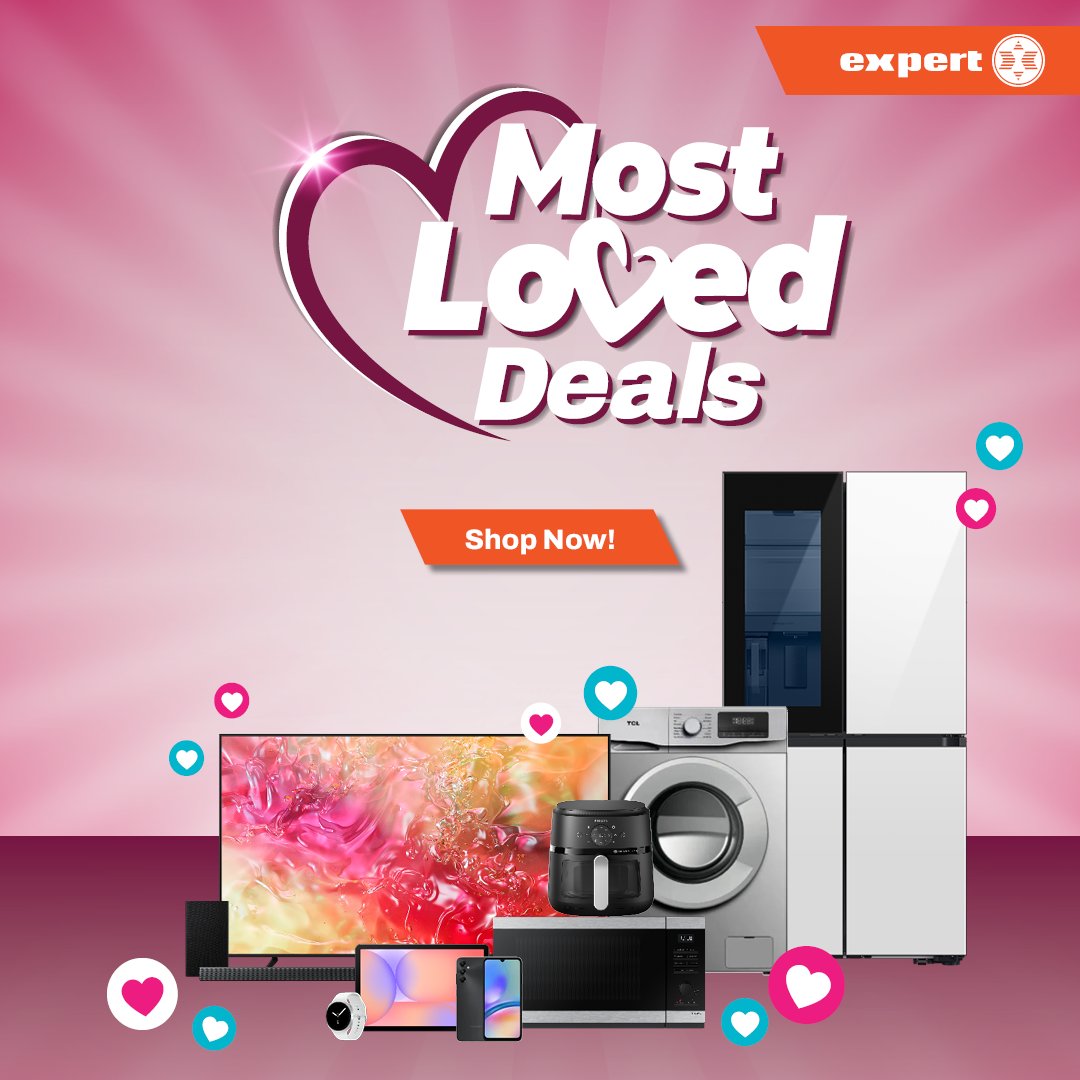 expertstores_sa's tweet photo. 💗The month of love is almost over… don’t let the savings slip away. 😉
Our Most Loved Deals are ending 28 February — don't miss out!
Shop online or at your nearest Expert store today.
👉 https://t.co/Yv11859JLq
#ExpertSA #MostLovedDeals #LastChance https://t.co/KieAa4L0NN