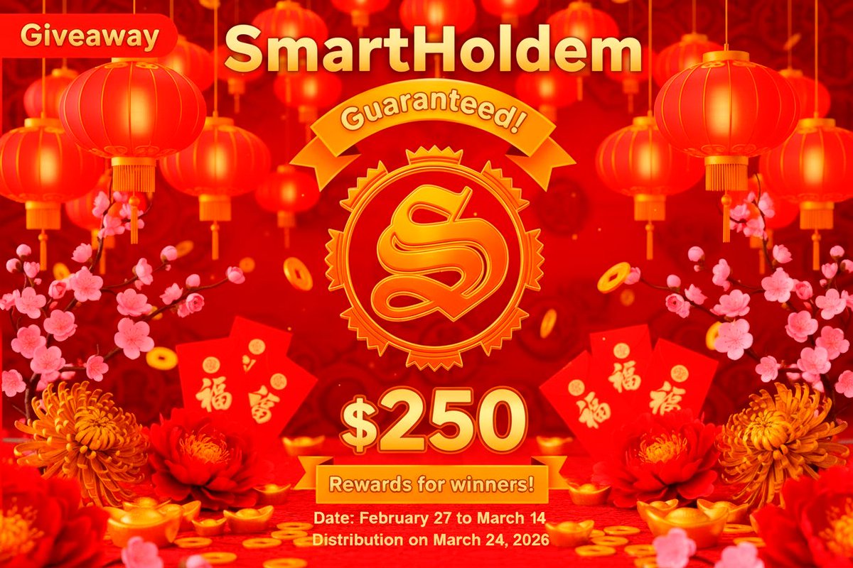 🔥 $250 USDT AIRDROP LIVE NOW! 🔥
🎉 Introducing SmartHoldem Airdrop Campaign:
💰 Reward Pool: 250 $USDT
🏆 Winners: 75 Random + Top 20 Referrals
This is your chance to earn FREE USDT just by completing simple tasks👇
➡️ Join Now: t.me/SmartHoldemAir…
📅 End Date: 14th March