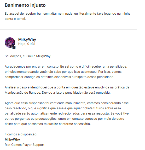 Literalmente a única conta que eu tenho é essa e os cara da riot fala que aplicou certo. pqp n sei mais oq fazer.