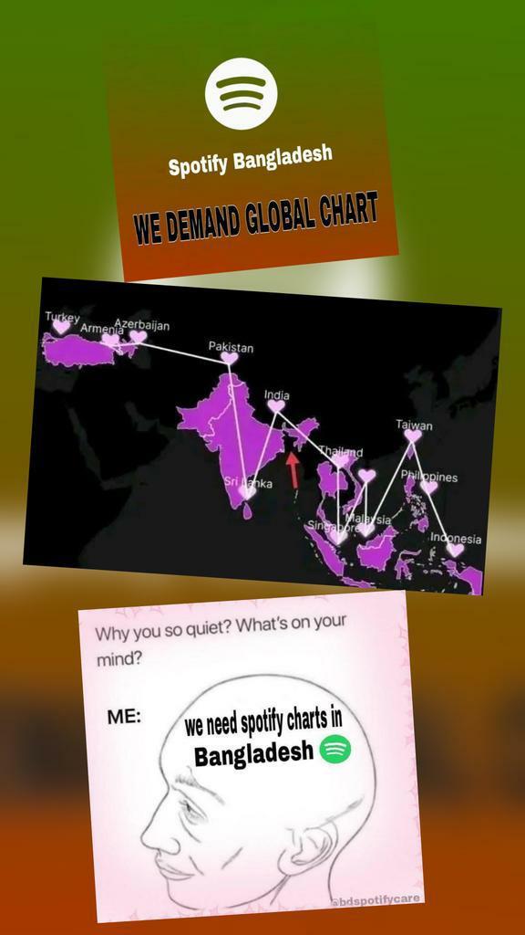 anusri_00's tweet photo. We stream. We support. We show up. Now it's time for Bangladesh to be officially recognized.🇧🇩🇧🇩🇧🇩
#SpotifyChartForBangladesh
#OfficialChartBD
#ArirangAsiaUnity
@BTS_twt
@bts_bighit
@BDSpotifyCare https://t.co/pu3dBhAKSP