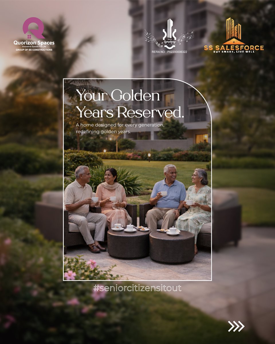 SSSalesforce's tweet photo. Peace for today. Comfort for tomorrow.
Live your next chapter at Navya Symphony, Bachupally.

.
.
#NavyaSymphony #quorizonSpaces #Bachupally #SSSalesforce https://t.co/JMPCwI8Fk0