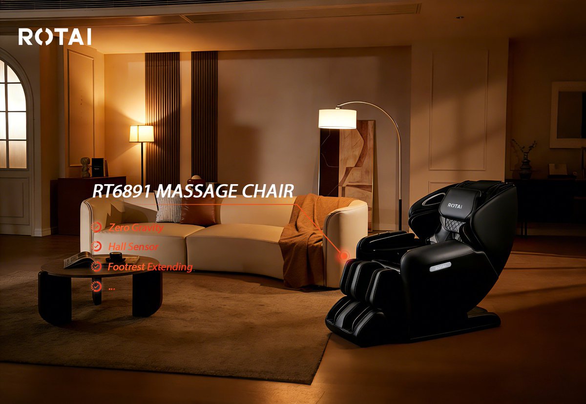 RotaiC's tweet photo. Relax, recharge, and relieve tension with the ROTAI RT6891 massage chair.
With Zero Gravity, Hall Sensor, and Footrest Extending, it’s designed for the ultimate comfort.
#ROTAI #RT6891 #MassageChair #ZeroGravity #HallSensor #FootrestExtending #RelaxAtHome #StressRelief https://t.co/wpAhLTnPDd