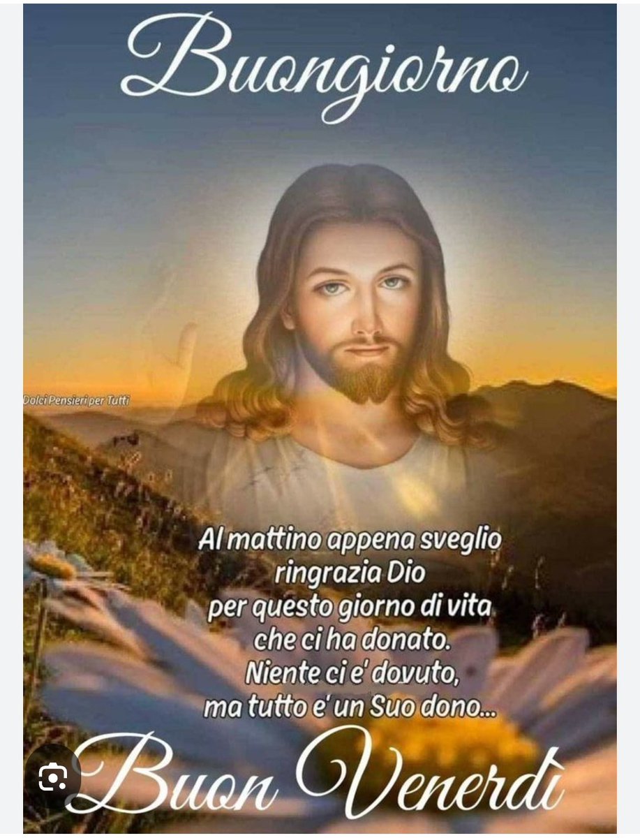 Grazie Signore per questo nuovo giorno.
Guida I nostri passi,benedici la nostra famiglia e liberaci da ogni male.