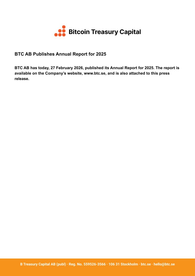 Bitcoin Treasury Capital tweet media