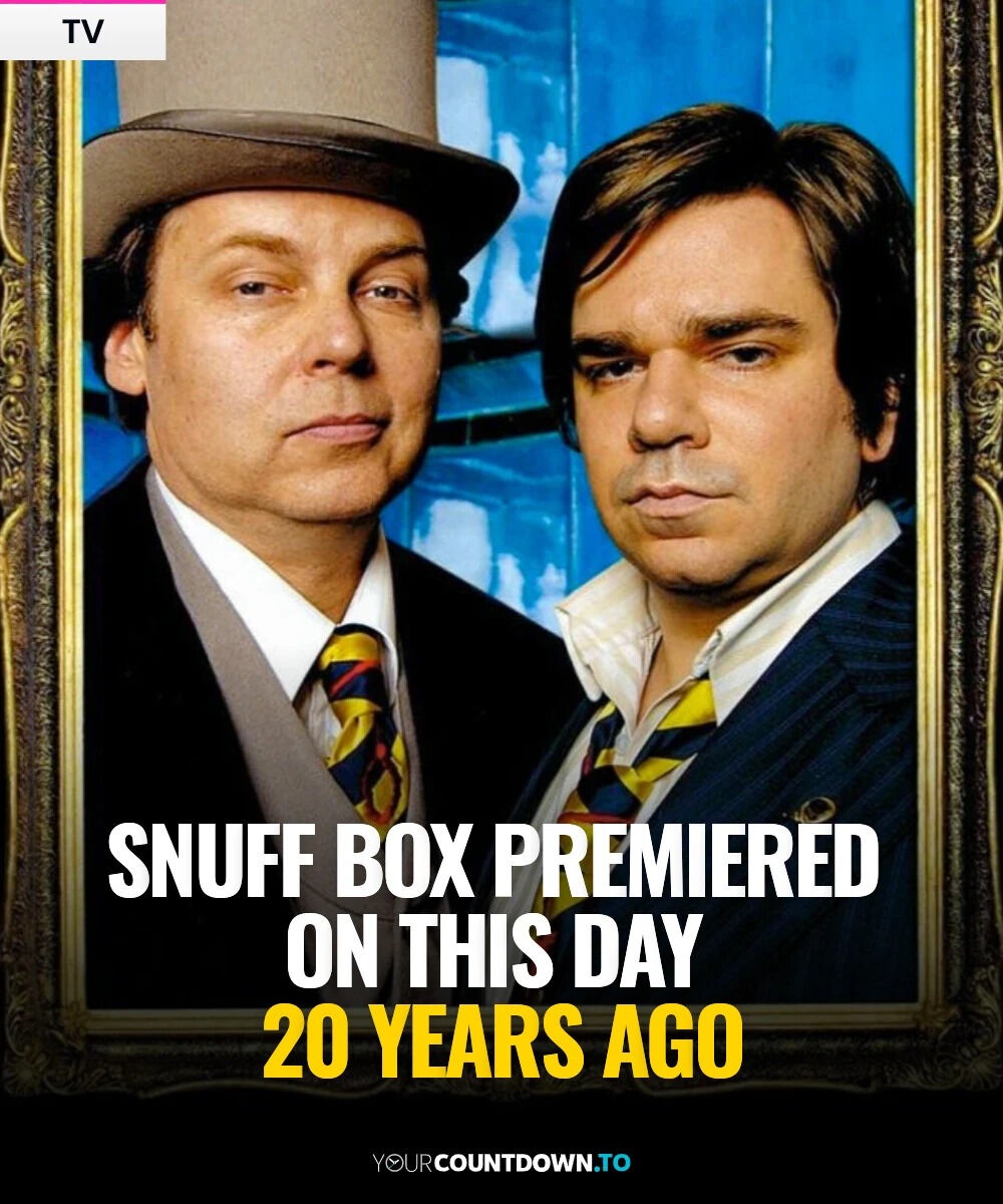 YourCountdownTo's tweet photo. "Step into the darkly comic world of Snuff Box (2006-02-27) 🎭💀 – starring Matt Berry &amp; Rich Fulcher, this cult British comedy blends absurd humor, murder, and tea. Quirky, twisted, unforgettable. ☕🔪 #CultComedy #SnuffBox" https://t.co/UPYKkizNuq