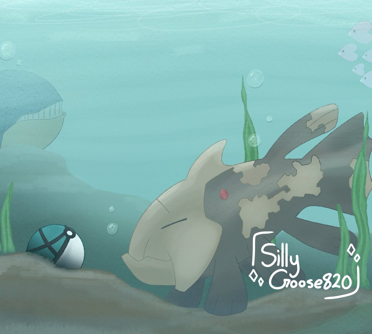SillyGoose820's tweet photo. @VEECT40 One Reclicanth just for you (+some other gen 3 fishes)

#Relicanth #pokemon #digitalart https://t.co/N9BTDZ6kVr
