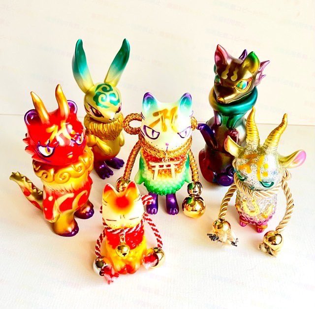 告知・後】ソフビは新春カラー、ワンフェスカラー、ちび熊手があります