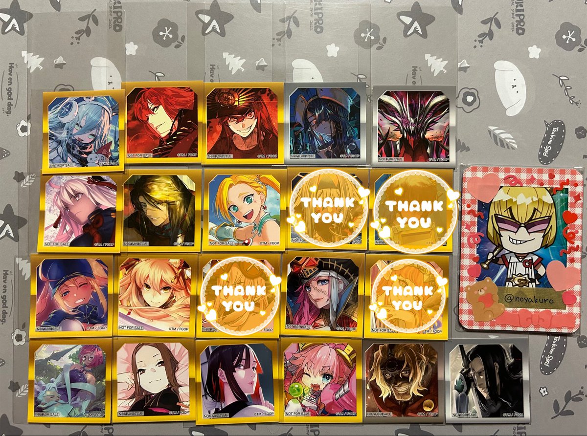 交換】 FGO 最終再臨展 特典 ステッカー 編成画面風ステッカー 譲)画像