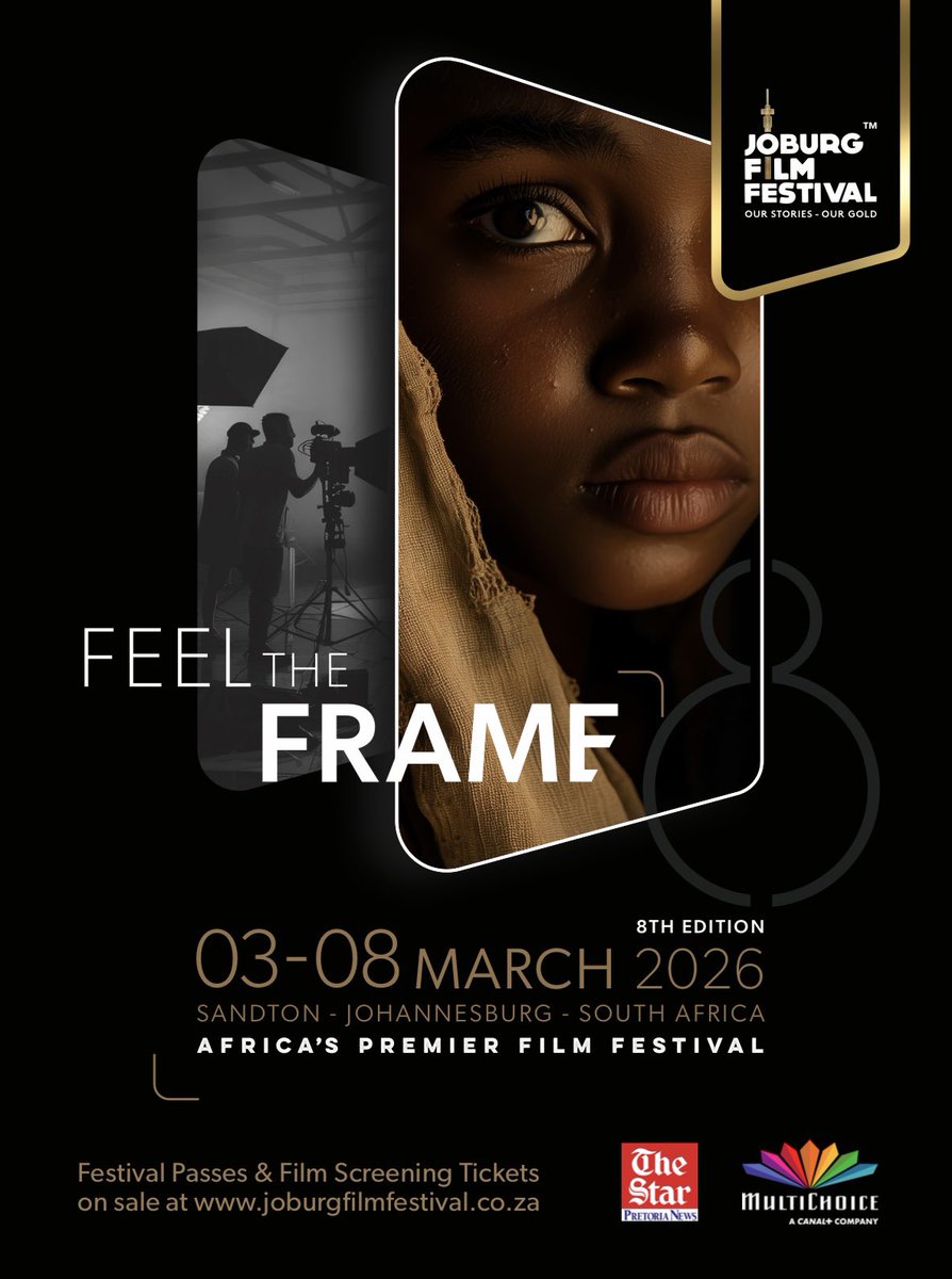 TheStar_news's tweet photo. The Joburg Film Festival returns from 3–8 March 2026, bringing over 60 curated films to cinemas across Johannesburg.
Festival passes and film screening tickets are now on sale at https://t.co/z1QLy9C0oF.
Johannesburg, are you ready to feel the frame?
#JFF2026 #FeelTheFrame https://t.co/m12AkfZfMN