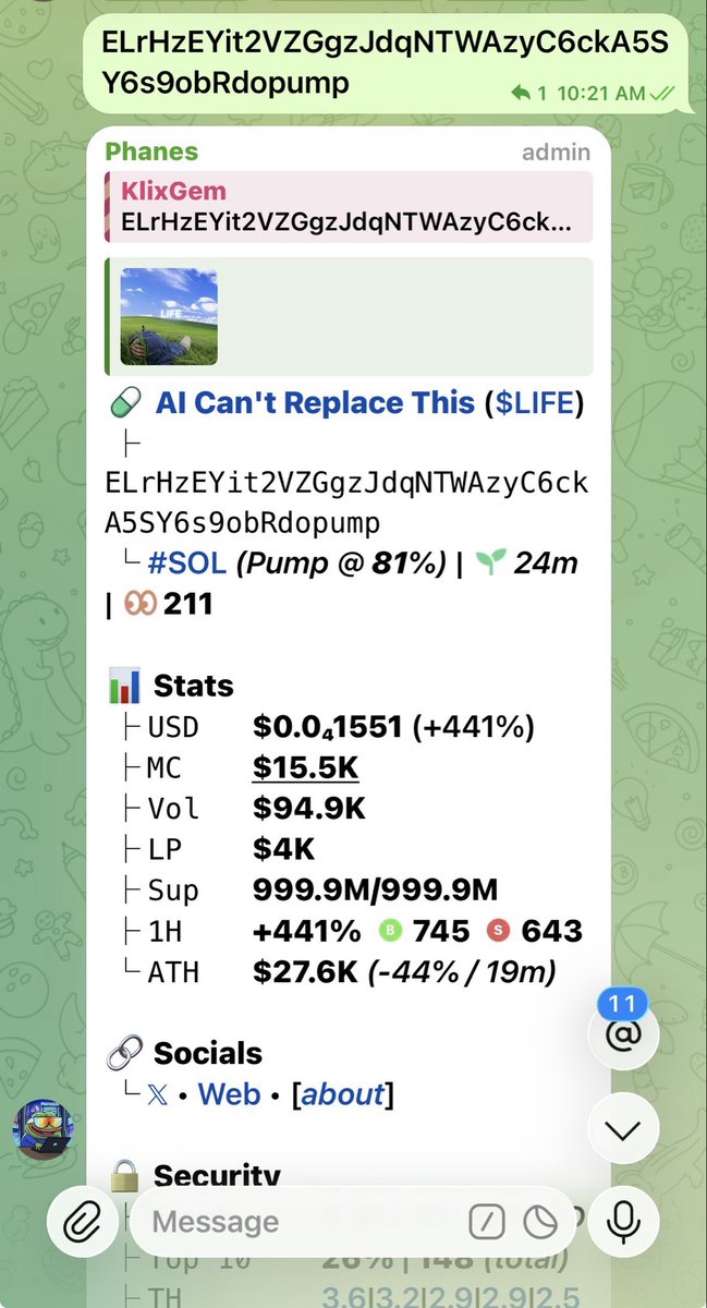 Entry $LIFE CA> ELrHzEYit2VZGgzJdqNTWAzyC6ckA5SY6s9obRdopump