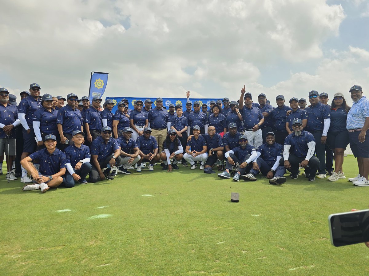SAPoliceService's tweet image. #sapsHQ The #NationalGolfDay is in full swing. The Acting Minister of Police, Professor Firoz Cachalia, hit the first ball from the tee to kickstart the golf challenge.

Participating in the golf challenge are the Deputy Minister of Police Mr Cassel Mathale together with #SAPS