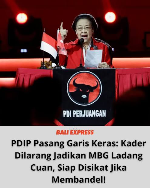 BREAKING NEWS !! 

<a href="/PDI_Perjuangan/">PDI Perjuangan</a> mengeluarkan surat edaran, bahwa kader internal dilarang memiliki bisnis dapur MBG alias Satuan Pelayanan Pemenuhan Gizi (SPPG).

here we go !!!

waspada kepala daerah &amp; anggota DPR RI &amp; DPRD dari PDIP 😀