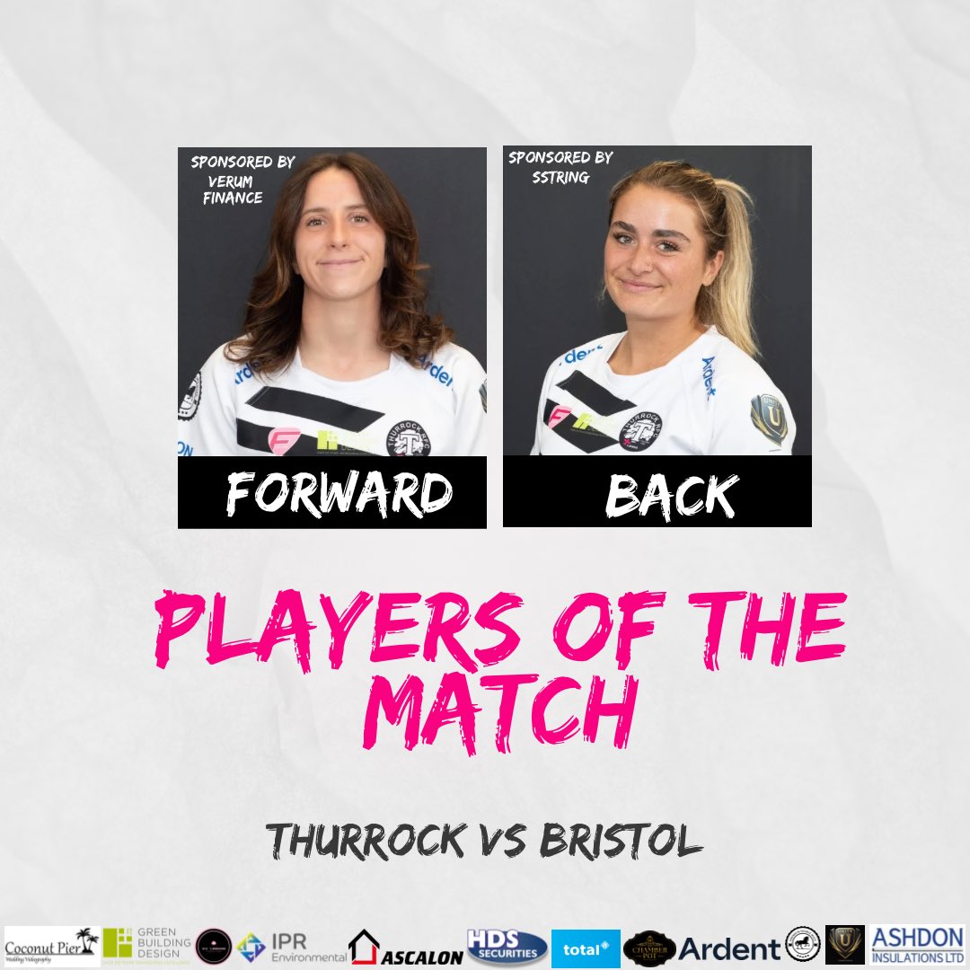 thurrockladies's tweet photo. Forward of the Match: Ella Jenkins
🏷️ Sponsored by ~ Vernum Finance

Back of the Match: Laila Hassan
🏷️ Sponsored by ~ sSTRING

#tbirds #playerofthematch https://t.co/q7MMT4cDfQ