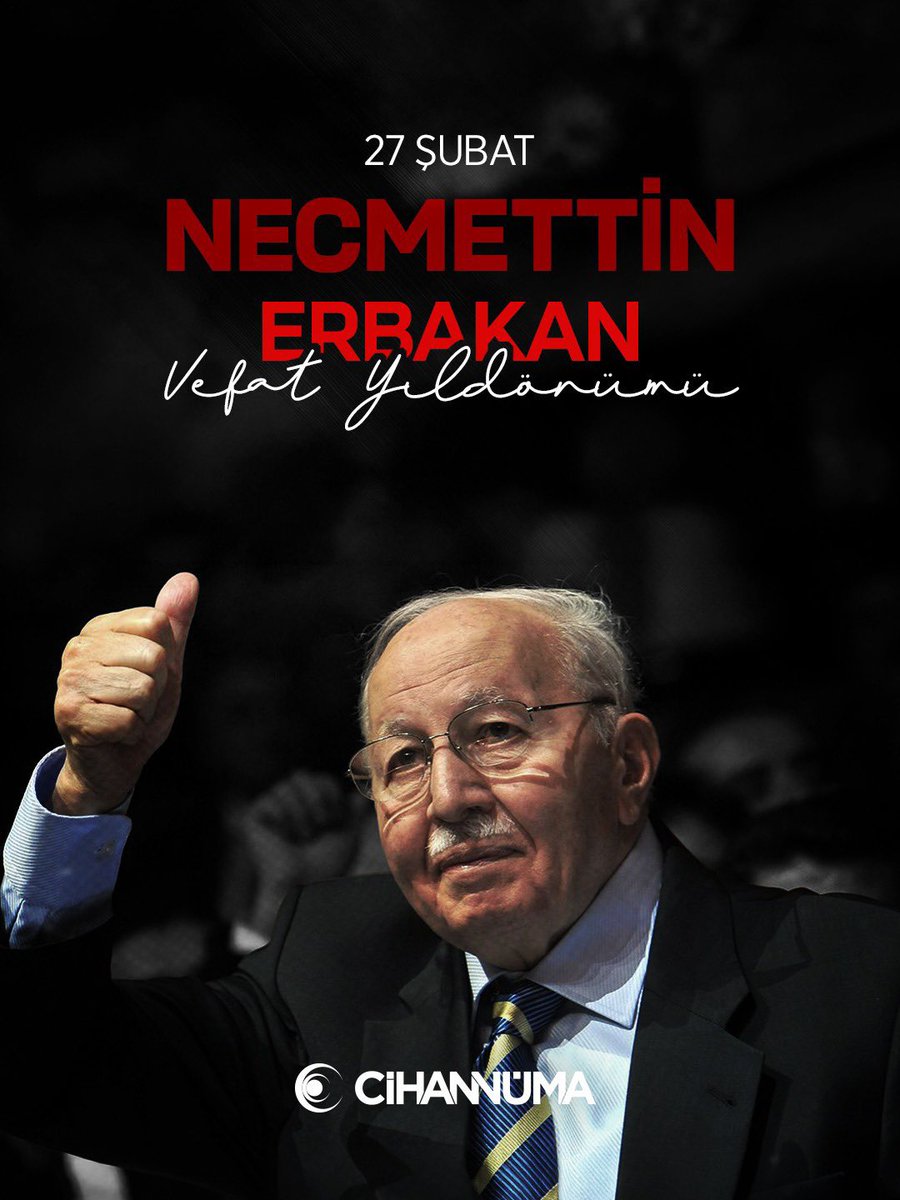 54. Hükümetin Başbakanı Prof. Dr. Necmettin Erbakan Hocamızı, ömrünü inandığı davaya adamış bir lider ve millet sevdalısı olarak, vefatının 15. sene-i devriyesinde rahmet, minnet ve hürmetle yâd ediyoruz.
