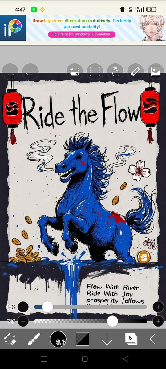 I make handmade image  with ibis paint ,full effort  take 7 hours to finish
But unfortunately not won
They choose ai shit entry
$RIVER U disappoint me