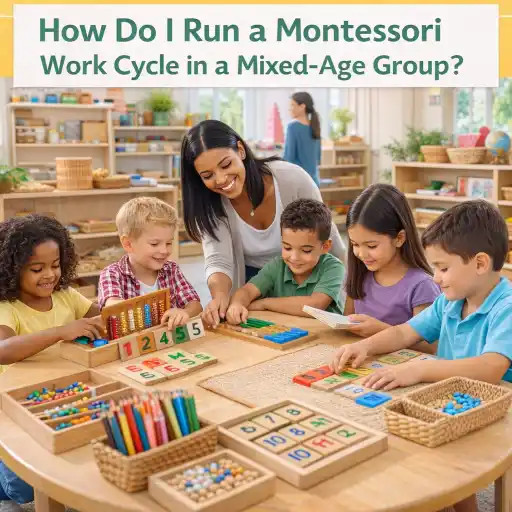 ChildCareEd's tweet image. #concentration #workcycle #mixedage #independence How do I run a Montessori work cycle in a mixed-age group?: A Montessori work cycle is an uninterrupted block of child-chosen, hands-on activity (commonly 1–3 hours for preschoolers, shorter for… dlvr.it/TRBZPC