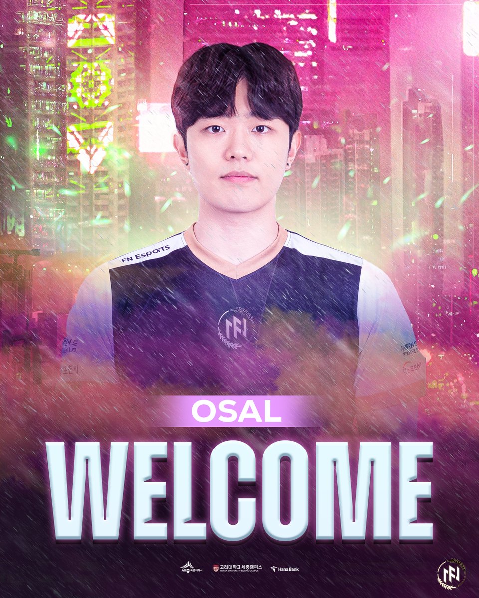 FNesportsGlobal's tweet photo. [𝐖𝐄𝐋𝐂𝐎𝐌𝐄, 𝐎𝐒𝐀𝐋🏅]

FN세종 PUBGM팀의 새로운 시대를 함께 이끌어갈 주인공, 'OSAL' 고한빈 선수가 팀에 합류했습니다

수많은 우승 경험과 독보적인 리더십을 갖춘 'OSAL' 선수가 이젠 FN세종의 유니폼을 입고 새로운 도전을 시작합니다. 전장을 지휘하는 베테랑의 품격, 이젠 FN세종과 함께합니다. 앞으로의 'OSAL' 고한빈 선수에게 뜨거운 환영과 응원 부탁드립니다🔥 

We are proud to announce that Go "OSAL" Han-bin, the hero who will lead FN SEJONG PUBGM into a new era, has officially joined the team.

With a decorated history of championships and unrivaled leadership, OSAL is now embarking on a new challenge in the FN SEJONG colors. The class of a veteran who commands the battlefield now belongs to FN SEJONG. Please give a warm welcome and your full support to OSAL as he begins this new journey with us!

#OSAL #FNSEJONG #FN #PUBGMOBILE #PUBGM