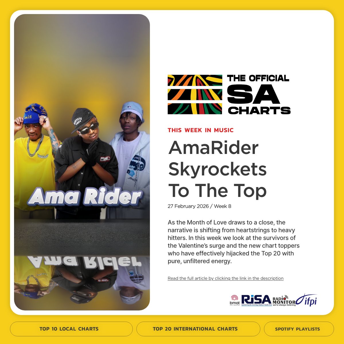 The Official SA Charts tweet media