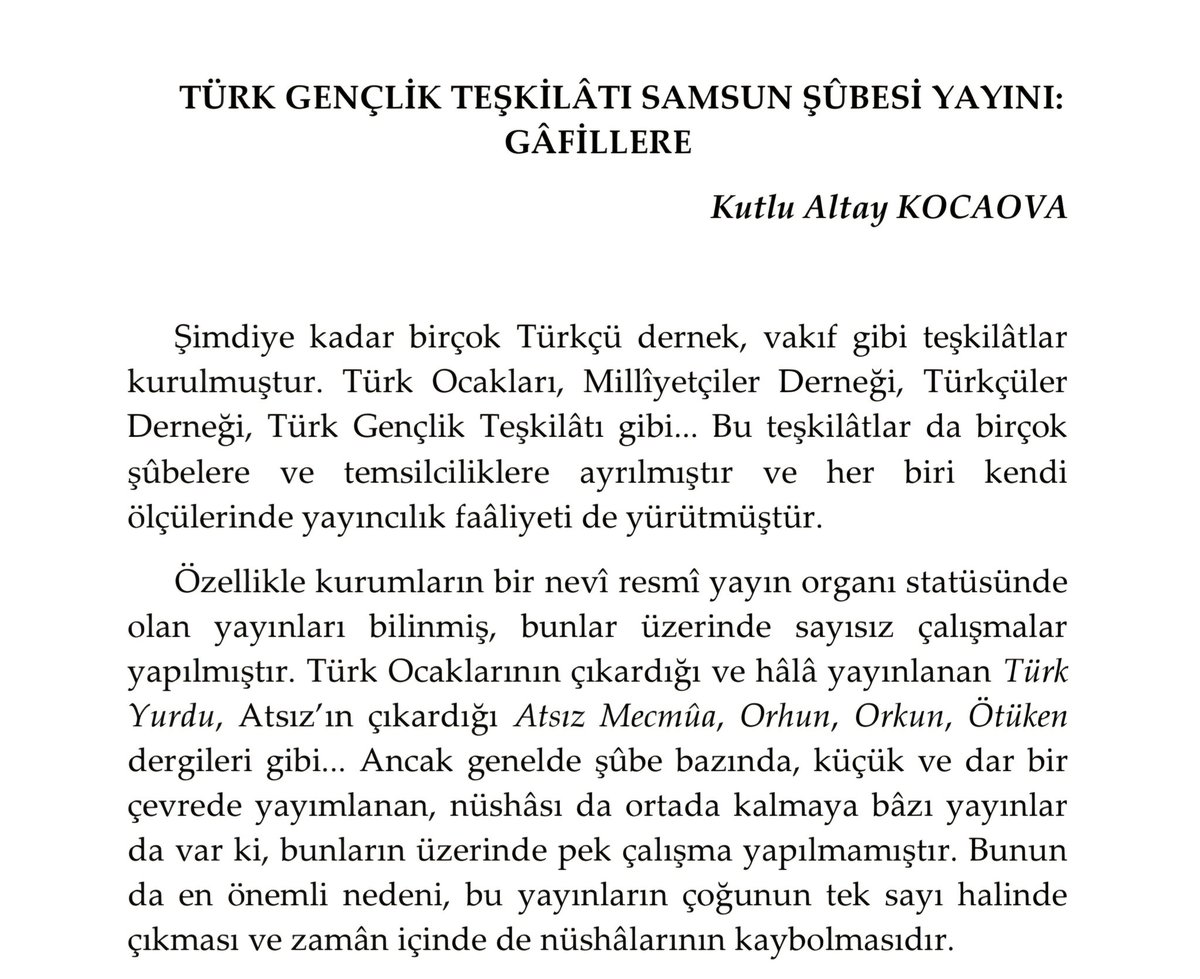 kutlualtay's tweet photo. "Türkiye'de Milliyetçilik Hareketlerinden Bir Kesit: Türkçü Dergiler" adlı kitâpta iki makâlemle yer alıyorum. Böylece varlığı bilinmeyen iki mecmuâyı ve şâiri belirsiz bir şiiri gün yüzüne çıkarttım.

Okumanızı öneririm. https://t.co/xItlPmYgV9
