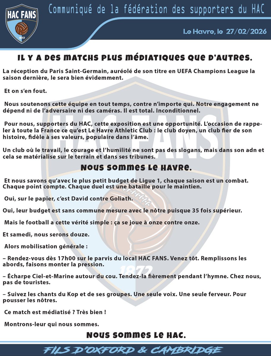 HAC FANS 1872 ⚽ tweet media