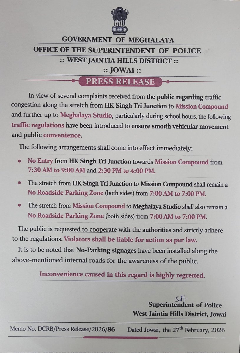 West Jaintia Hills Police (@jowai_police) on Twitter photo 