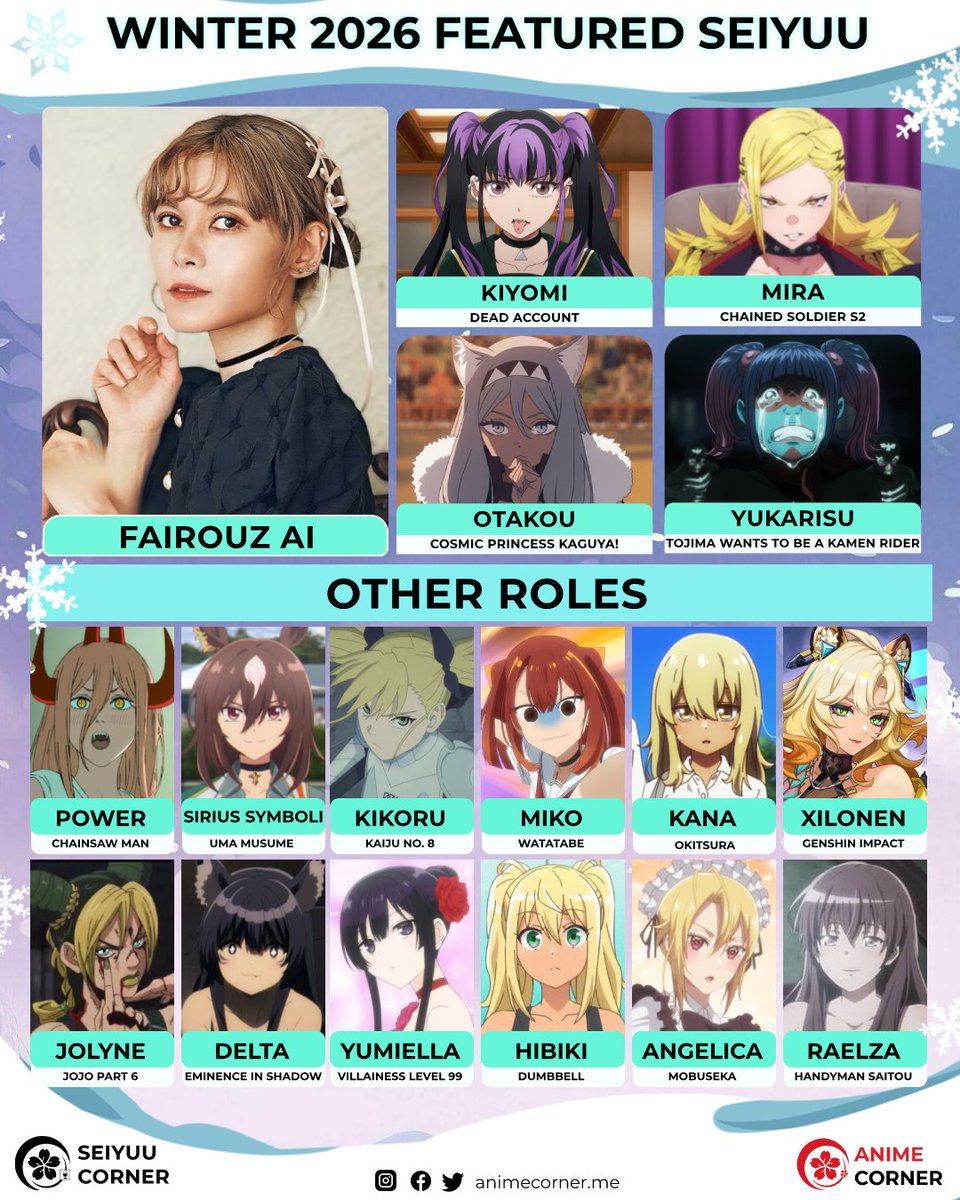 ❄️ Daily Winter 2026 Featured Seiyuu: Fairouz Ai