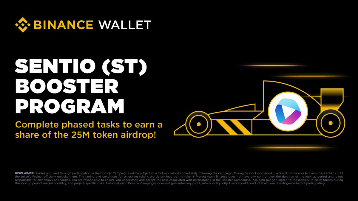 The Exclusive Binance Wallet Booster Program with Sentio will start on February 27.  
Share a total of 25M ST airdrops by completing phased tasks.

🎁 Join Phase 1 and share 3M ST rewards.
📜 Binance users with 61+ Binance Alpha Points are eligible to participate.
Participation