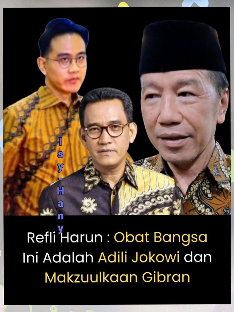 SELAMATKAN INDONESIA...

INDONESIA AKAN ADEM DAN DAMAI JIKA JOKOWI DIADILI DAN MAKZULKAN GIBRAN HARGA MATI....‼️

#PresidenDunguAntekAsing 
#PresidenDunguAntekAsing 
🆘🆗