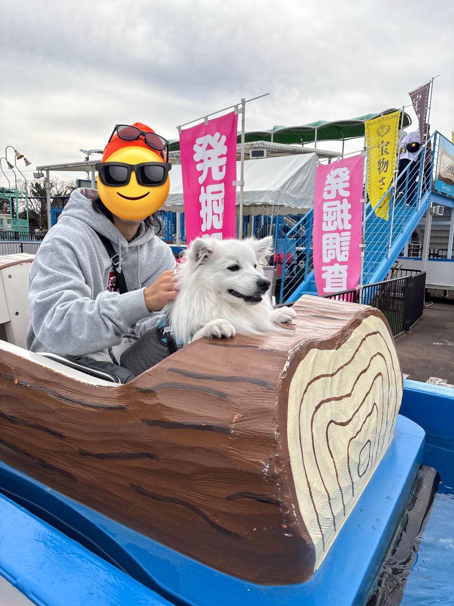 伊豆旅行スタート✈️
いつもハロちゃんを我慢させていたので子供は親に預けてハロの為の旅行にしました！
本日はぐらんぱる公園でハロとアトラクション乗ってきた笑
