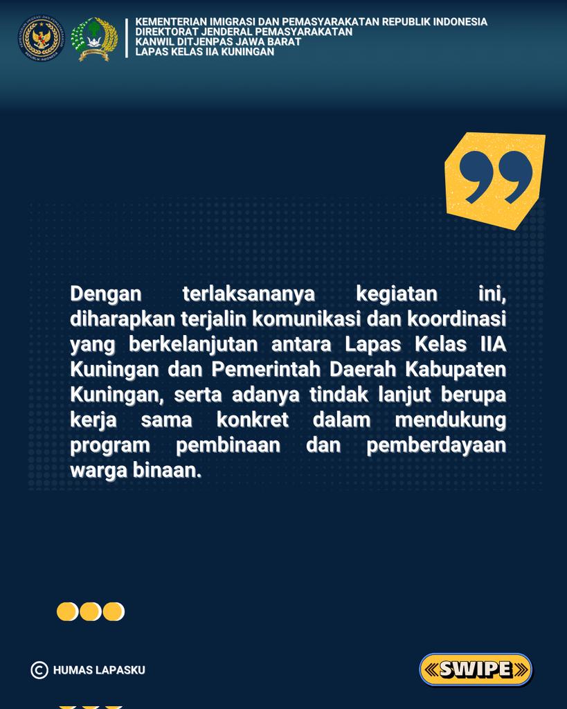 Lapas Kuningan Perkuat Sinergi dengan Pemkab Kuningan 

#PemasyarakatanBerdampak
#LapasKuningan
#SukarnoAli