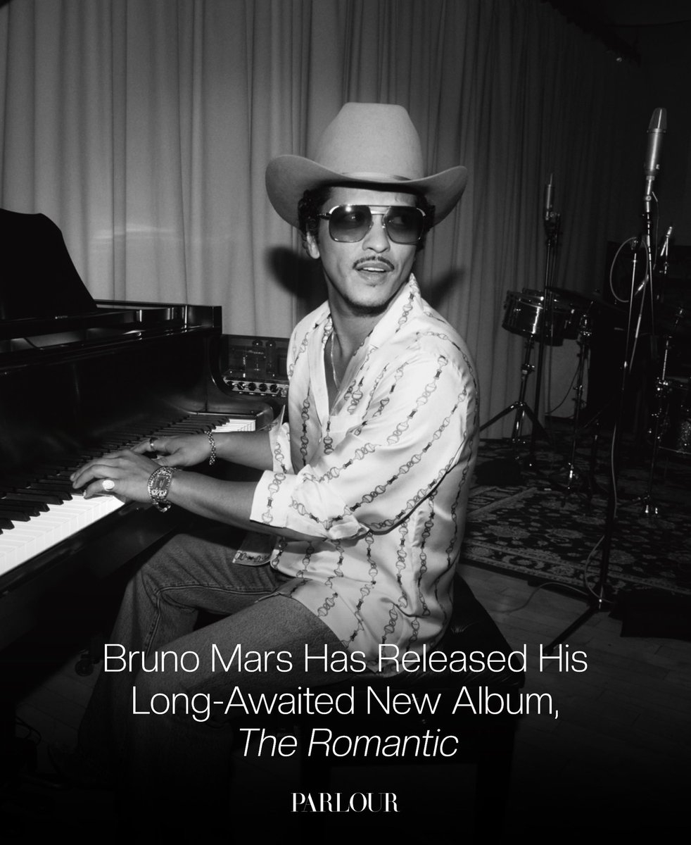 ParlourMagazine's tweet photo. Bruno Mars is officially back with his fourth solo album, ‘The Romantic’ 💿 https://t.co/NoBt9RHcvT