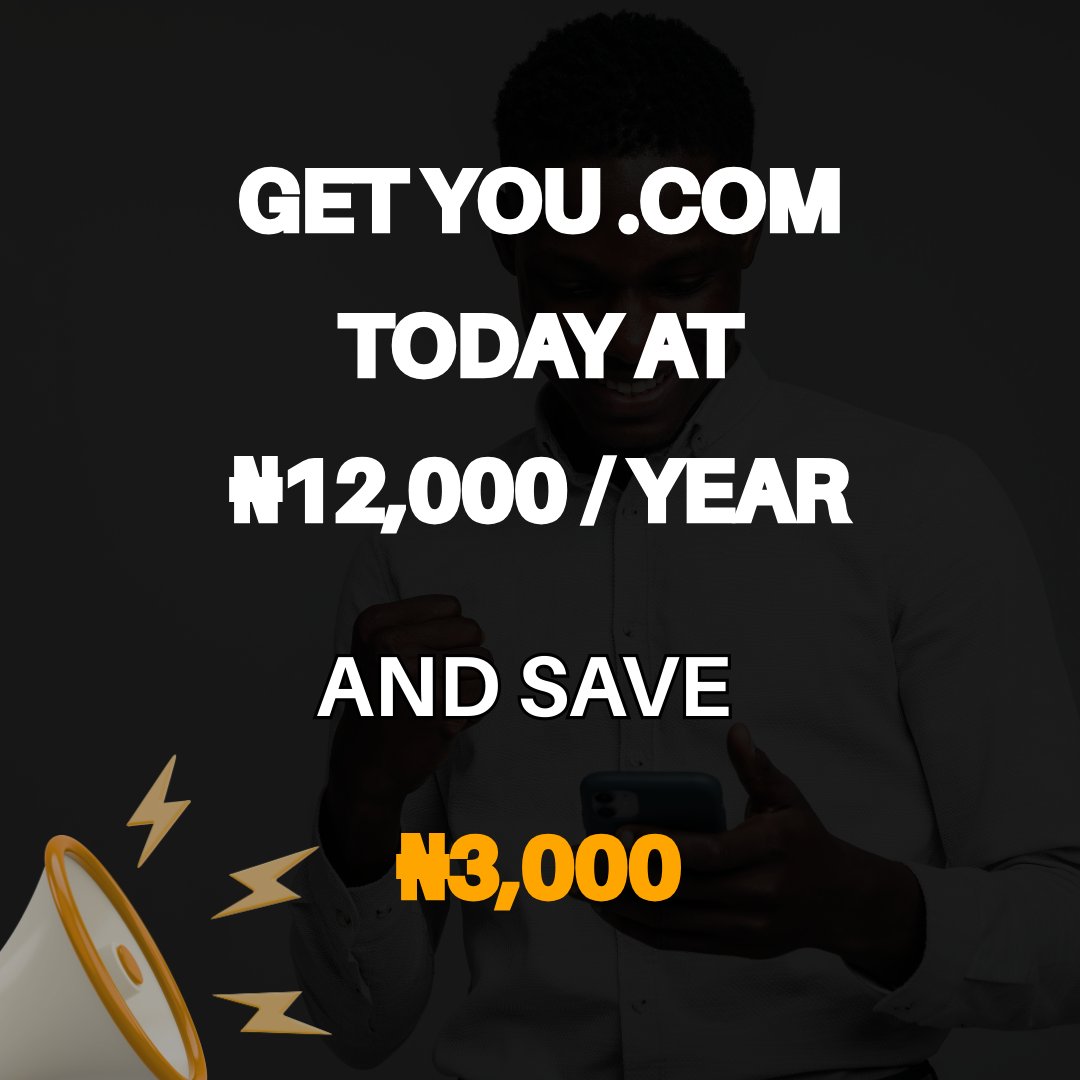 truehostcloud's tweet image. That domain name you have been planning to register?
This is your sign.

Get your .COM domain for just ₦12,000/year
Save ₦3,000 instantly with code: NGNEWCOM

Don’t wait until it’s taken.

Offer expires soon.
Visit truehost and secure your name today.

#COMDomain #DomainOffer