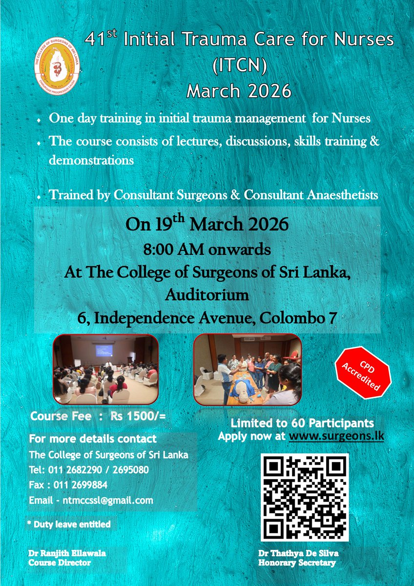 The College of Surgeons of Sri Lanka tweet media
