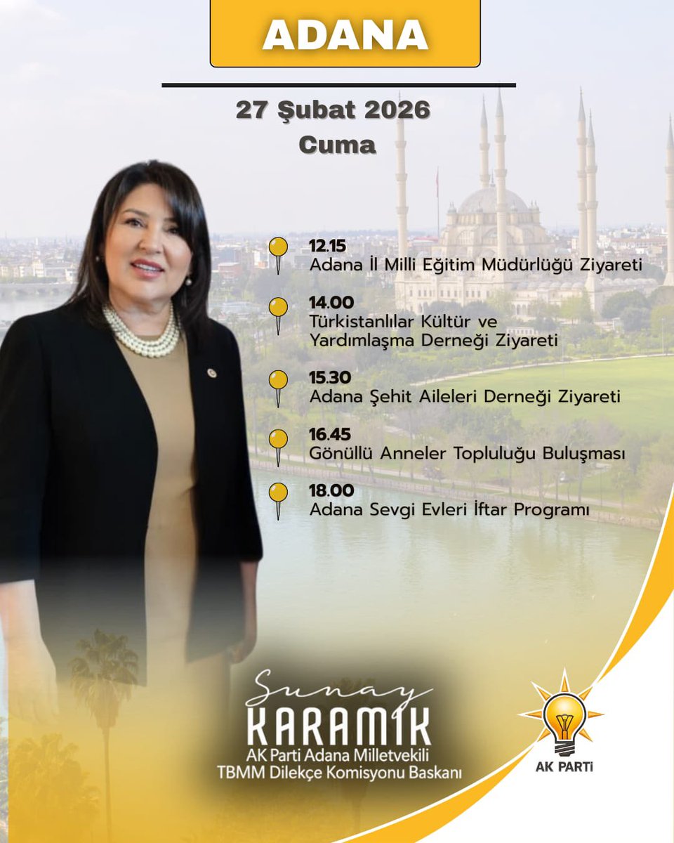 Biz bu toprakların evladıyız; aynı sokaklarda büyüdük, aynı güneşte ter döktük.

Bugün, gönlümüzün şehri, yüreğimizin memleketi Adana’dayız.

#Adana