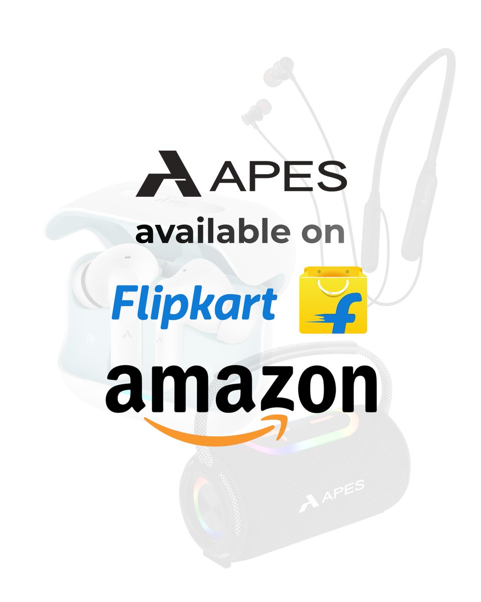 Apes62730's tweet image. Streaming everywhere you shop 😉🎧
APES Audio is officially available on Amazon &amp;amp; Flipkart 🛒🔥
Your favorite earbuds, speakers, headphones &amp;amp; neckbands — just a click away!

Search. Add to cart. Feel the sound. 💥

#APESAudio #NowOnAmazon #NowOnFlipkart #ShopNow #WirelessAudio