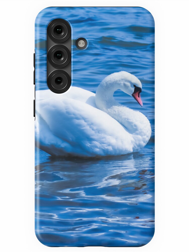 HurmerintaArt's tweet image. One summer I had the amazing luck to meet a swan almost every time I went to the seashore. When he saw me he swam towards me. 
A swan in the blue sea is always a beautiful sight.

#phonecase #wallart #giftidea 

redbubble.com/i/samsung-case…