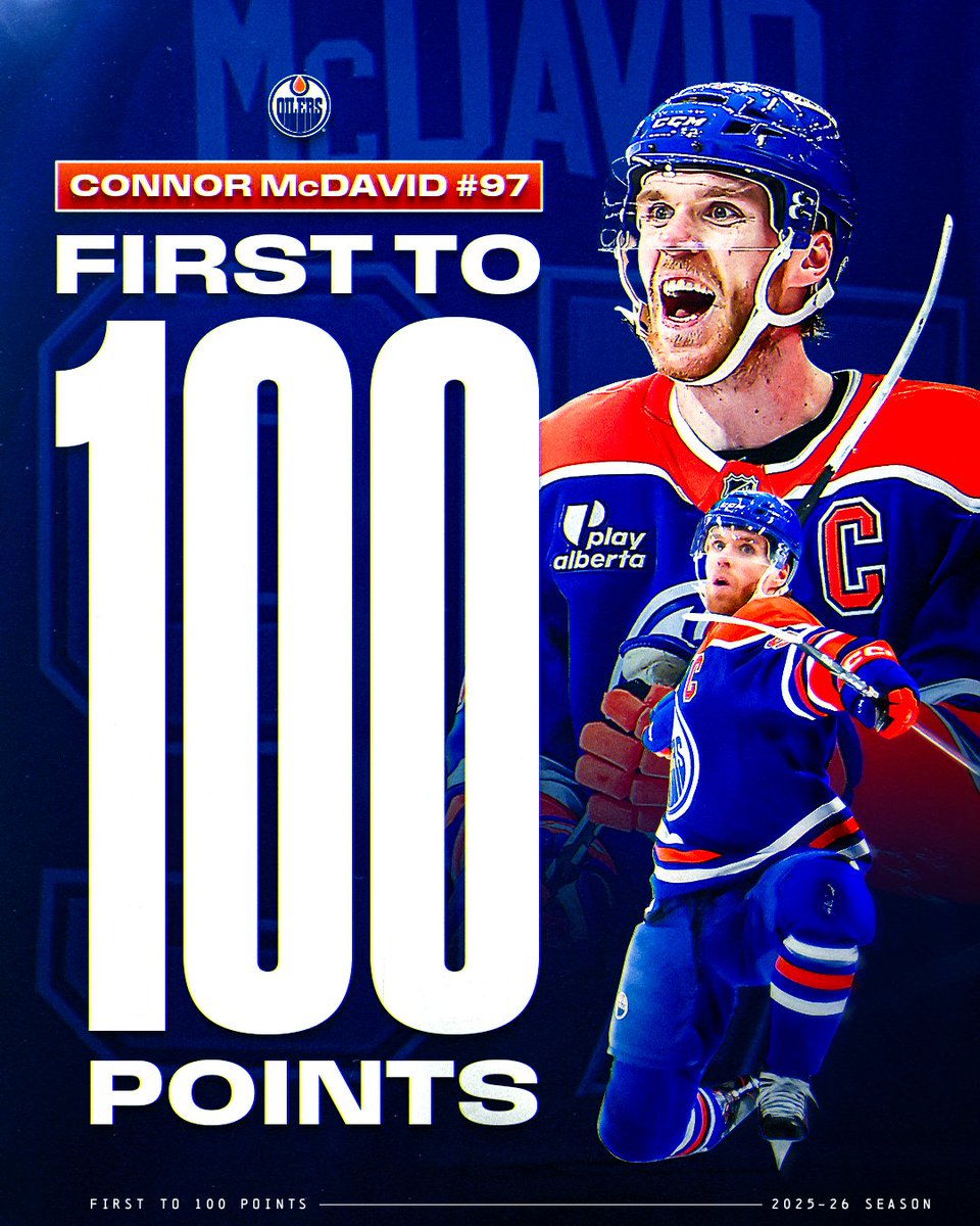 FIRST TO 100‼️

Connor McDavid reaches the century mark in just 60 games!

📺: <a href="/espn/">ESPN</a> ➡️ espn.com/watch