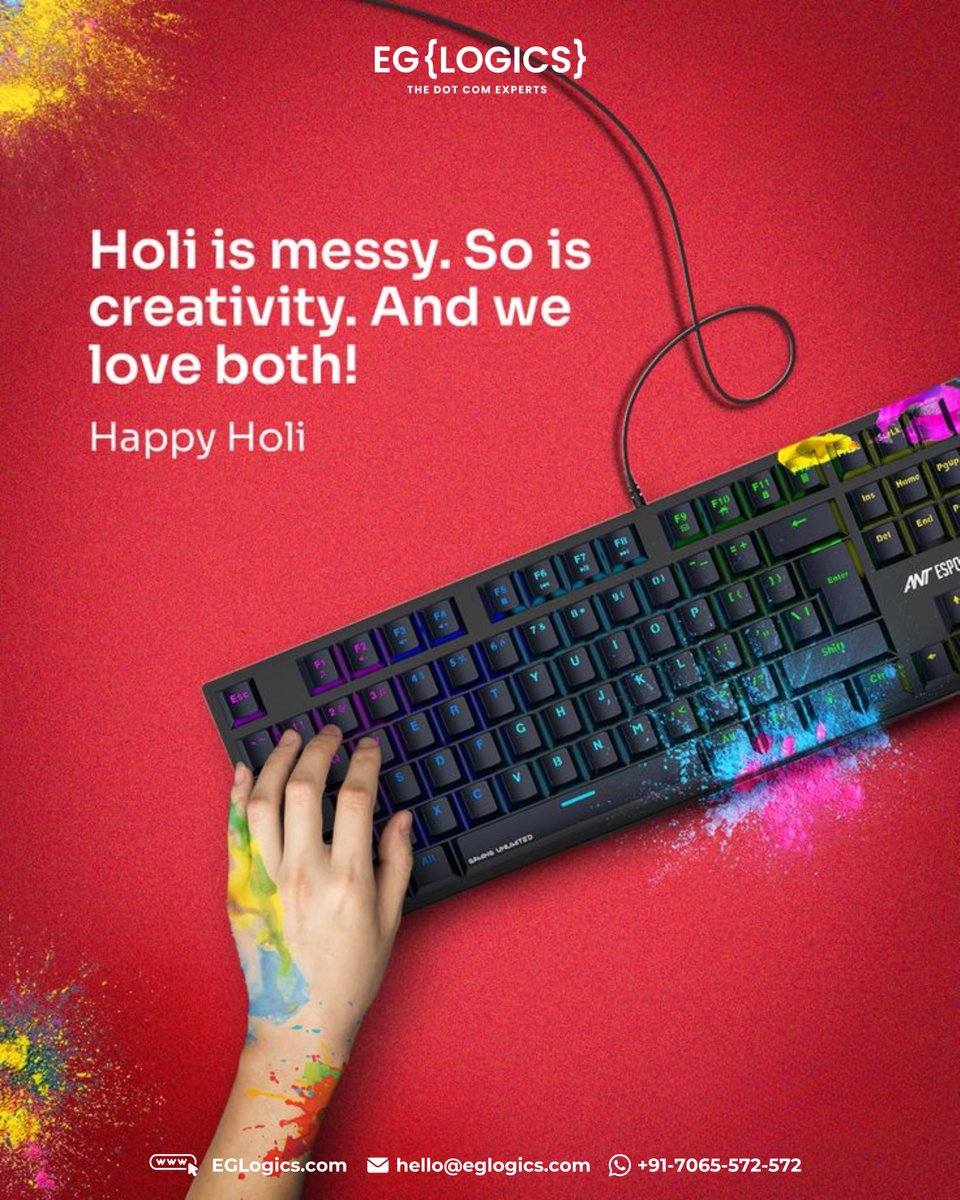 eglogics_'s tweet image. Holi is messy.
Creativity is messy.
Great ideas? Even messier. 😄🎨
And that’s how brilliance is born. 🌈💻✨

Happy Holi!

#CreativeLife #HoliVibesOnly #AgencyCulture #DigitalMinds #WorkPlayRepeat