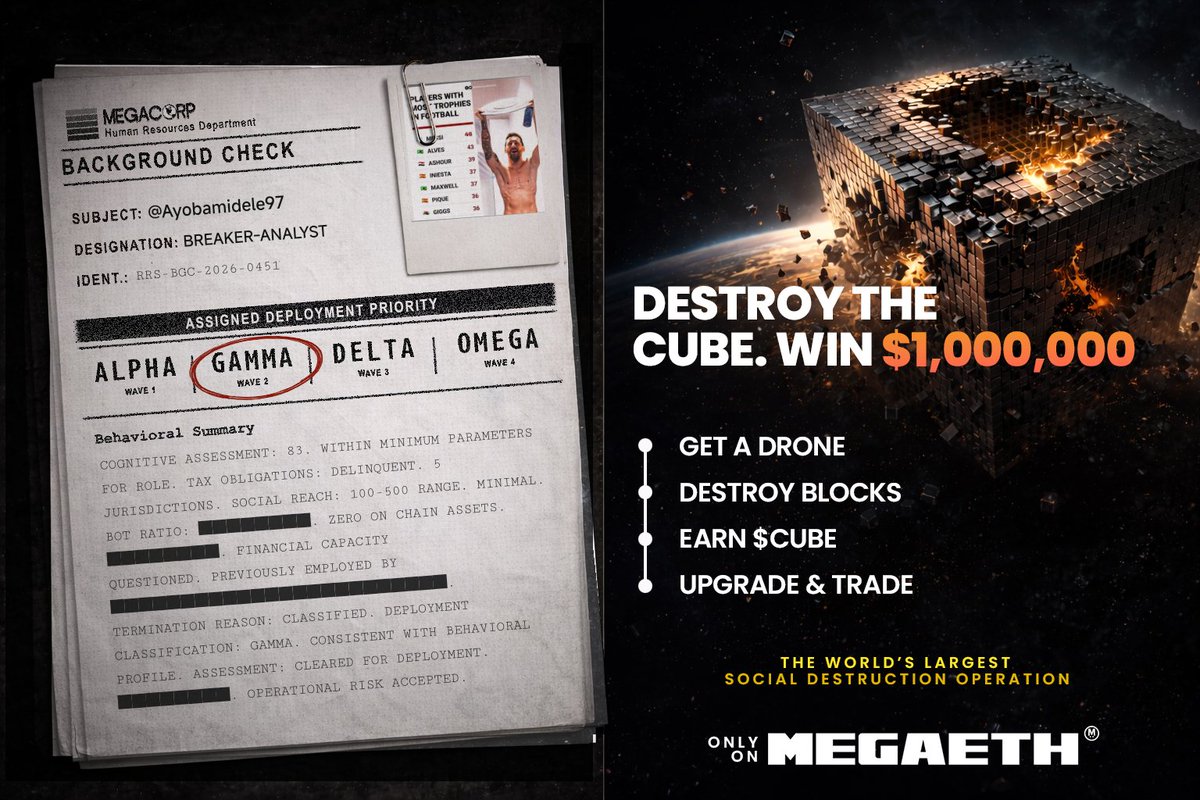 MegaCorp background check came back. Clearance level: Γ. If you know, you know. @megacorphq

megacorp.global/rrs/intake/ear…