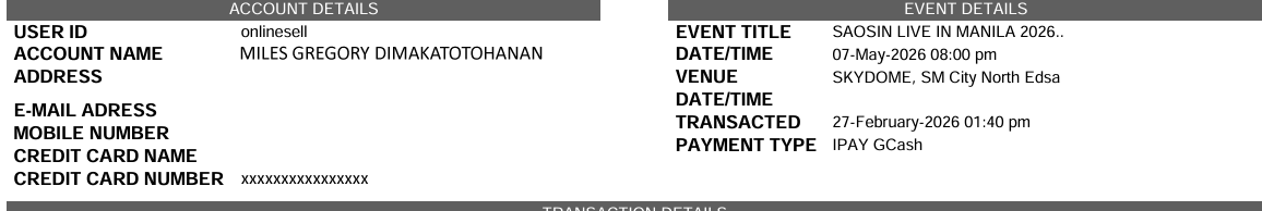 was 40 minutes late for the ticket day for Saosin concert, didn't get a VIP A. told myself that it's fine since I got the M&amp;G 3 years ago.

an hour later, VIP A became available again. head empty, no thoughts, brainless purchase.

hahaha