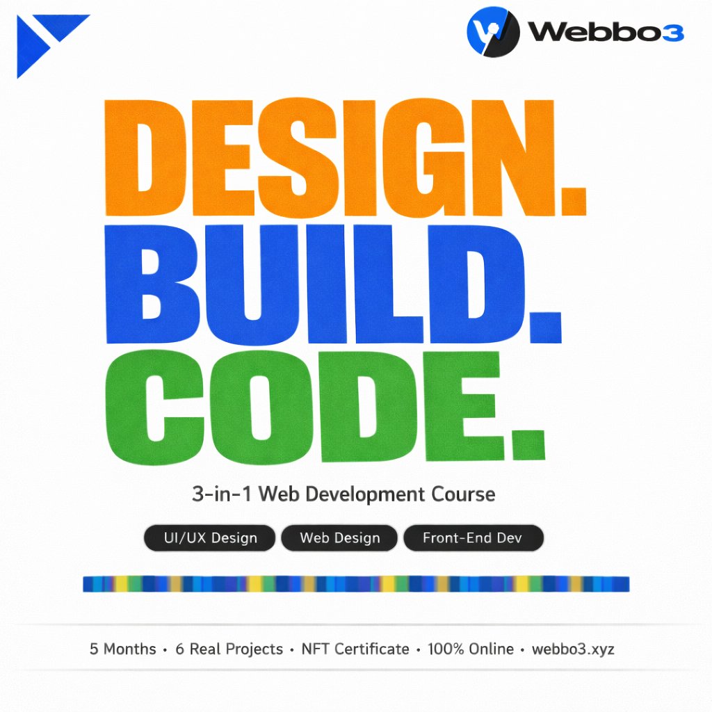 Registration is now open. Limited slots.

In 5 months, you could go from beginner to building real web projects.

Don’t miss your chance.
Join now → webbo3.xyz/web-design-uiux