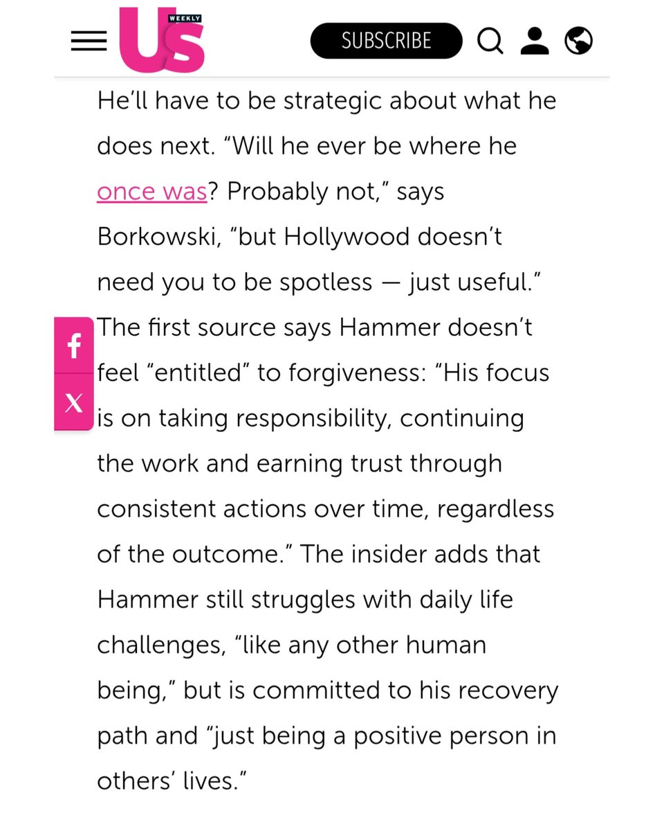 New article about Armie Hammer 
Keep going, keep going...you're doing well!

usmagazine.com/celebrity-news…

@armiehammer #armiehammer #armieonscreenagain #onwardsandupwards #supportarmiehammer #armiewillsurviveandthrive