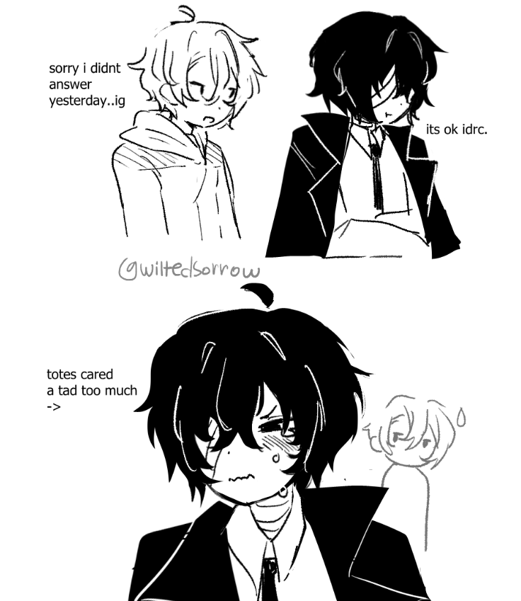 wiltedsorrow's tweet photo. for once im projecting onto dazai instead of chuuya https://t.co/NzO6uoMPlI