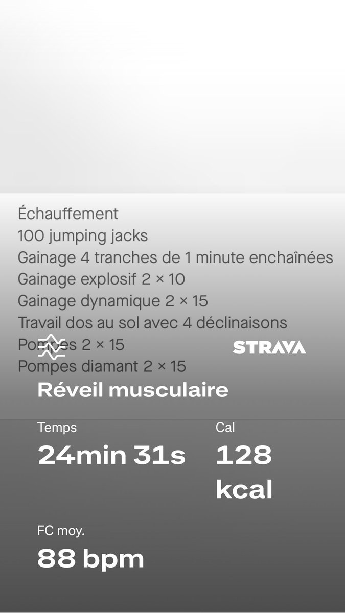 Mise en chauffe 💪🏻⚡️💥🔥
.
strava.app.link/adE3OqJM50b