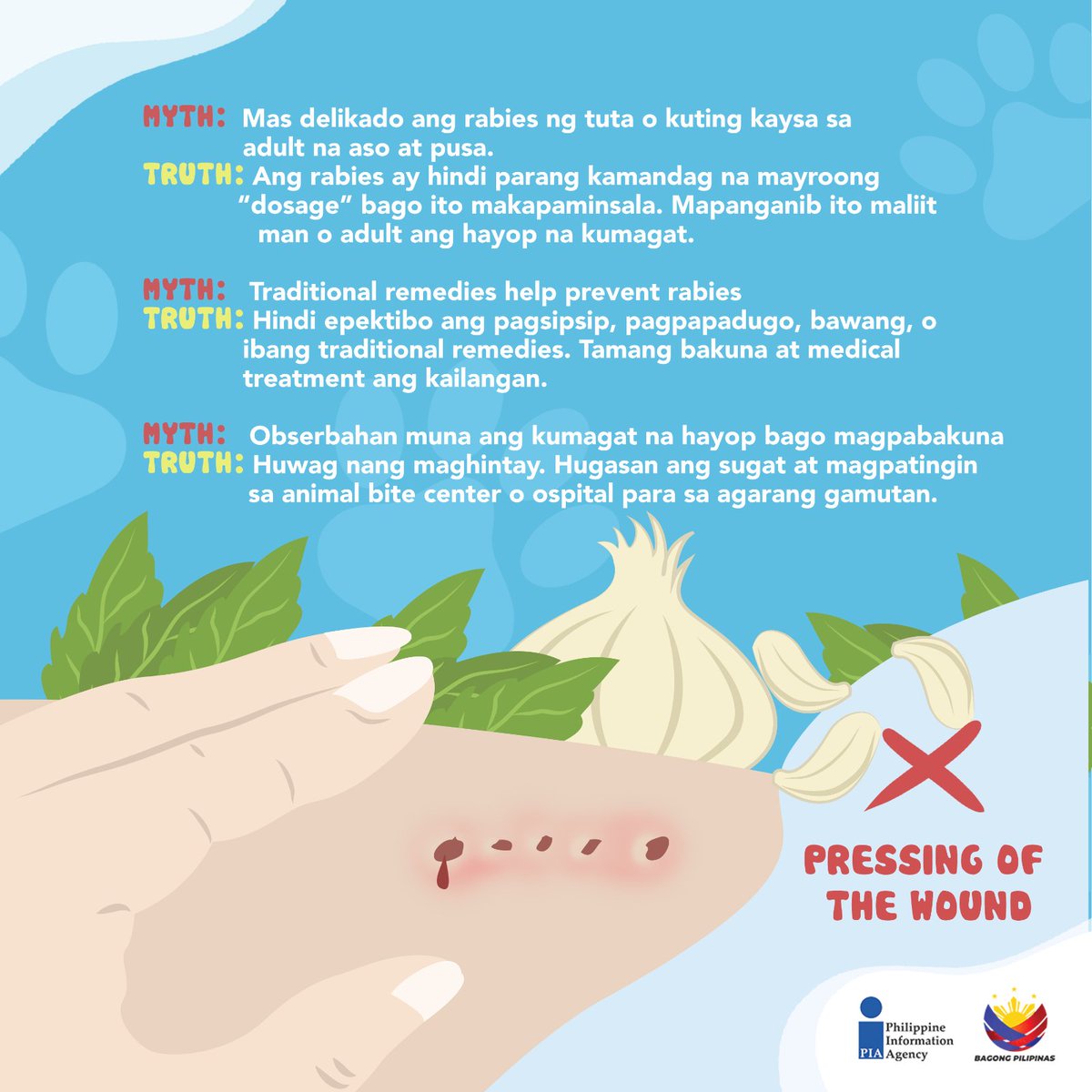 PIADesk's tweet image. Ngayong Rabies Awareness Month, ating palawakin ang kaalaman tungkol dito, bigyang-diin ang kahalagahan ng pagpapabakuna, at itama ang misconceptions ukol dito!
#RabiesAwarenessMonth #GetVaccinated #AsoMoTaliMo #ResponsiblePetOwners #PIA #BagongPilipinas #IntegratedStateMedia