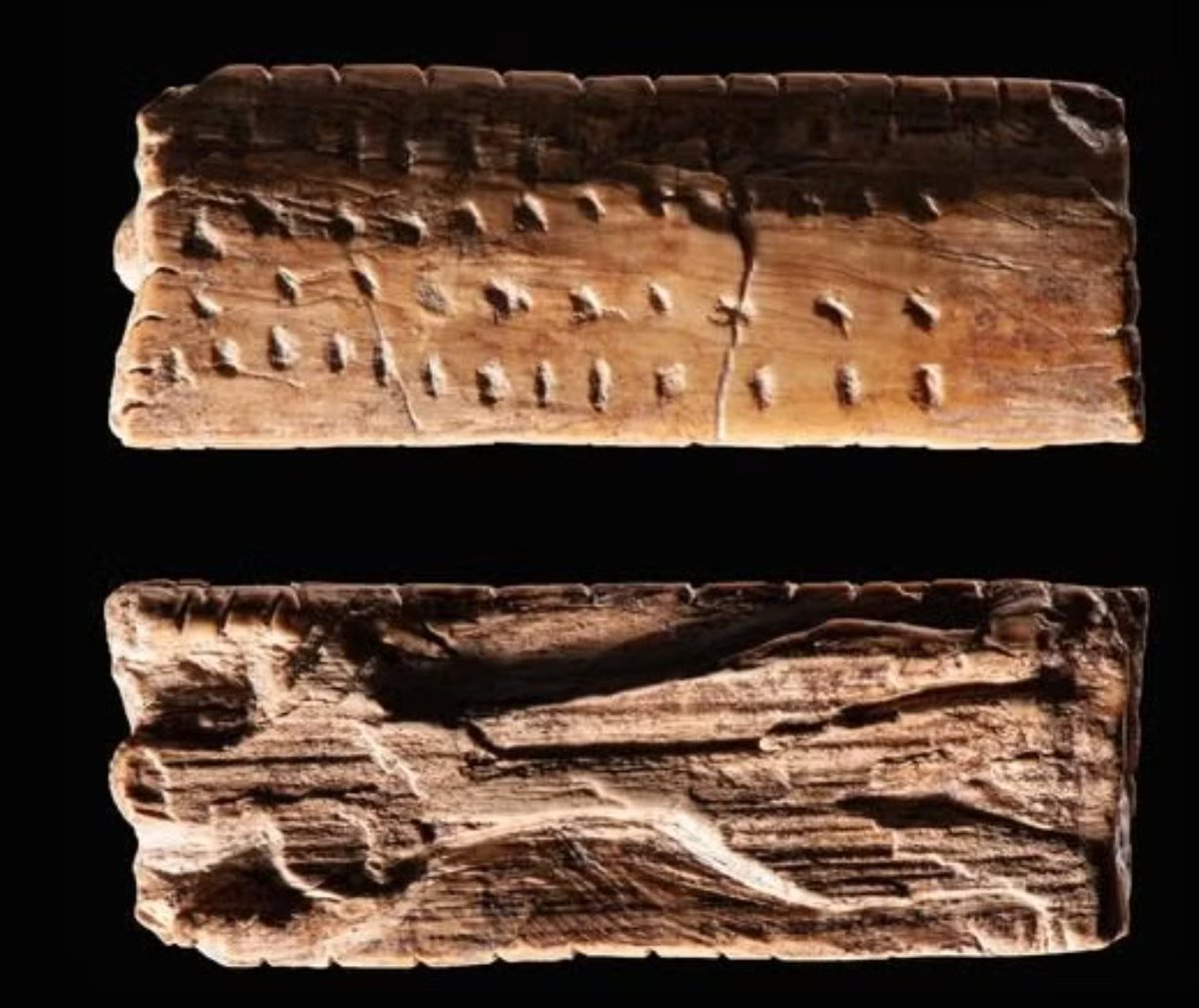 Die ältesten Schriftzeichen der Welt kommen nicht mehr aus Mesopotamien, sondern aus der Schwäbischen Alb!

Man nutzte in Deutschland bereits vor 43.000 Jahren strukturierte Zeichensysteme.

Das ist fast 40.000 Jahre älter als die ältesten Schriftzeichen, die bisher bekannt