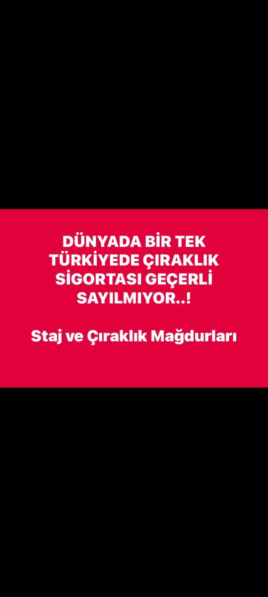 bjk1981umutt's tweet photo. ❕️Dünyanın Ayıbı, Türkiye’nin Utancı:📌 Çırak Kapıda, Adalet Nerede? 📢 Bizler bu ülkenin fabrikalarında, atölyelerinde, sanayisinde daha çocuk yaşta ter dökmeye başlamış, 📌"sanat altın bileziktir" 📌denilerek tezgah başına gönderilmiş evlatlarıyız. O gün bize verilen sigorta kartlarını gururla cebimizde taşıdık;📌 devletimizin bizi güvence altına aldığını sandık.
🔴​Ama bugün görüyoruz ki, o kartlar sadece birer "numaradan" ibaretmiş!
🔴​Siyasetçilere sesleniyorum: Seçim dönemlerinde kapımıza gelip "genç istihdamı", "mesleki eğitim" ve "alın teri" üzerine kurduğunuz o süslü cümleler nerede? 📌Dünyanın hiçbir yerinde görülmeyen bu adaletsizlik, neden sadece Türkiye’deki stajyer ve çıraklara reva görülüyor?
🔴​Aynı mesaiyi harcadık.
🔴​Aynı iş kazası risklerini aldık.
🔴​Aynı sorumlulukları sırtlandık.
​Şimdi ise bize "Sizin o günkü emeğiniz emek sayılmaz, sigortanız başlangıç kabul edilmez" diyorsunuz. 📌Emeklilik yaşına gelindiğinde, çocuk yaşta attığımız o ilk adımın yok sayılması hangi adalete sığar? 📌Kendi çocuklarınıza gelince "gelecek" diyorsunuz, bizlere gelince "mağduriyet" mi kalıyor?📌
🔴​Biz sadaka ya da lütuf değil, çocuk yaşta çalınan yıllarımızı ve gasp edilen haklarımızı istiyoruz.📌 Staj ve çıraklık bir eğitim süreci değil, bizzat çalışma hayatının kendisidir. 🔴Bu yanlıştan dönülene, hakkımız olan "sigorta başlangıcı" kabul edilene kadar sesimizi yükseltmekten vazgeçmeyeceğiz.📌
​Söz verdiniz, şimdi icraat bekliyoruz! Sabrımız bitti, hakkımızı verin❕️❕️#Emeğeİhanet
​#YalanSigorta
​#GeleceğimizÇalındı
​#StajaAdalet  @memetsimsek_