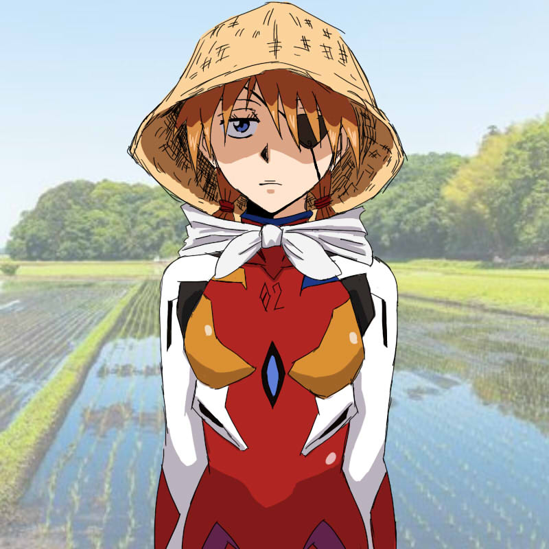 急遽第3村の農業の手伝いをすることになった式波戦時特務少佐。（ケンスケが言ってた「諸事情により村に顔を出せない」っていう設定はガン無視）
#エヴァ #エヴァンゲリオン #シンエヴァ #式波アスカラングレー